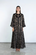 NOOR ÉTOILÉ – LIMITED HAUTE COUTURE GOLDEN-DOTTED SILK ABAYA SM25HC01