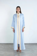 SM2512-SKY BLUE MODERN ELEGANCE LINEN ABAYA
