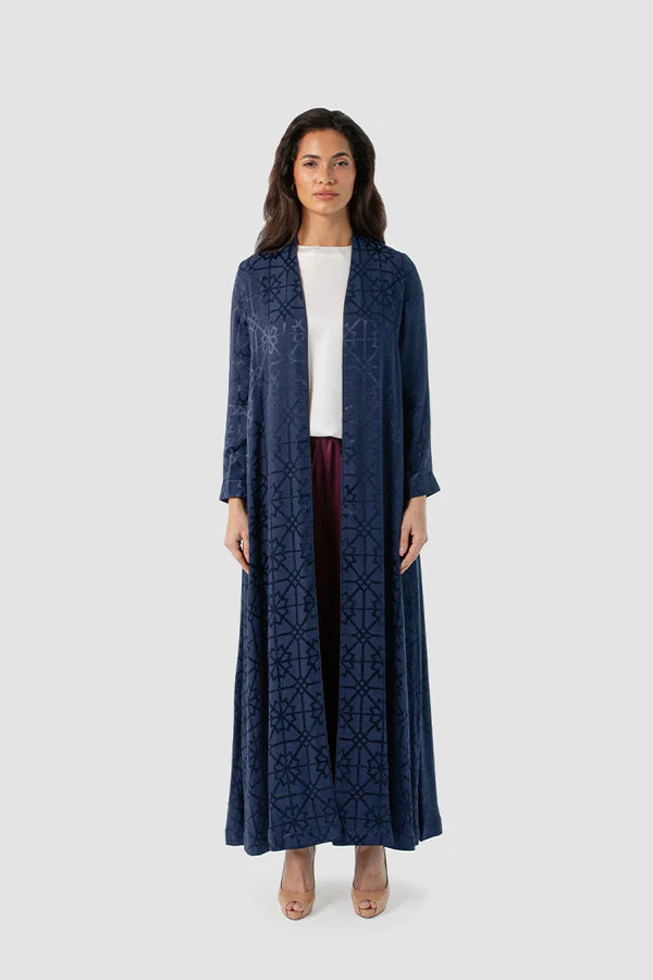 MNPF002-NB MOONLIGHT CONCEPT NAVY BLUE MOTIF JACQUARD DESIGN