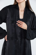 RTWS2502-BLK LAYAN TEXTURED EVERYDAY ABAYA