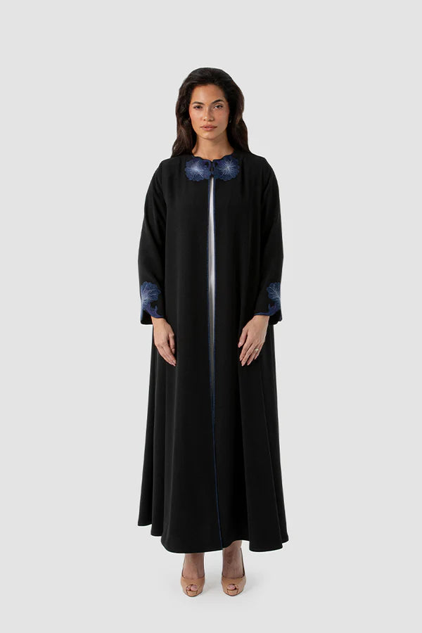 SM2519 – THE MIDNIGHT BLOOM ABAYA