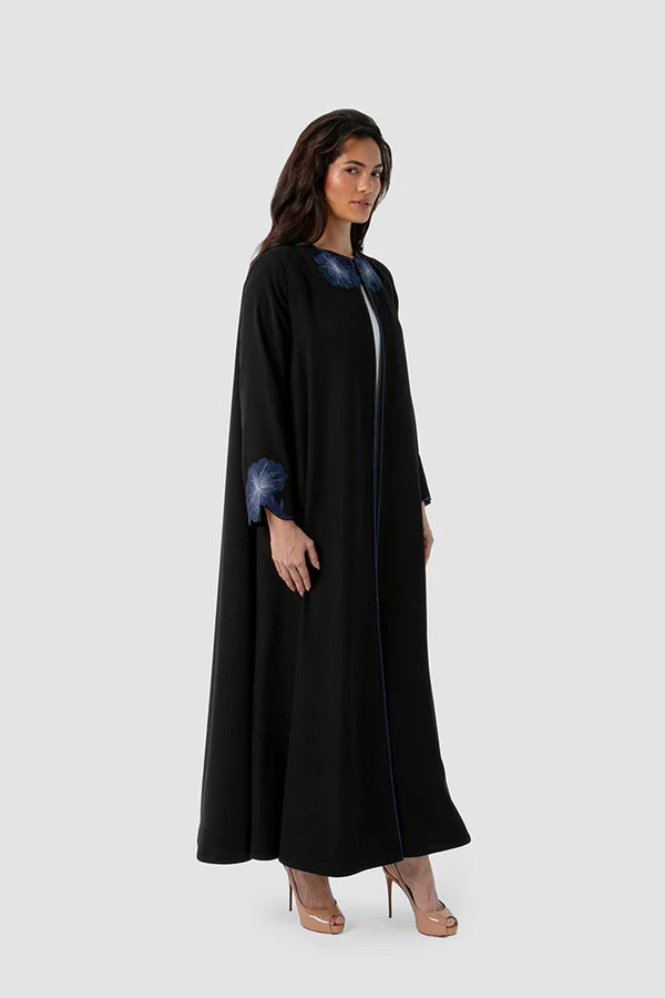 SM2519 – THE MIDNIGHT BLOOM ABAYA
