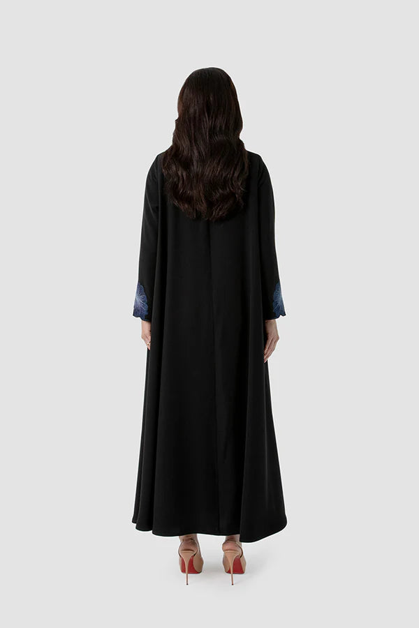SM2519 – THE MIDNIGHT BLOOM ABAYA