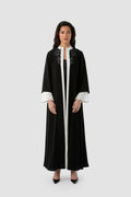 SM2520 – THE ARTISANAL CONTRAST FLARED ABAYA