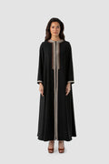 SM2516 OMBRÉ EMBROIDERED FLARED ABAYA
