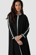 SM2518 – THE REFINED CONTRAST FLARED ABAYA