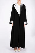 RMD2307 STYLIZED COLLAR AND PEARLS WORK HIGHLIGHTS ABAYA