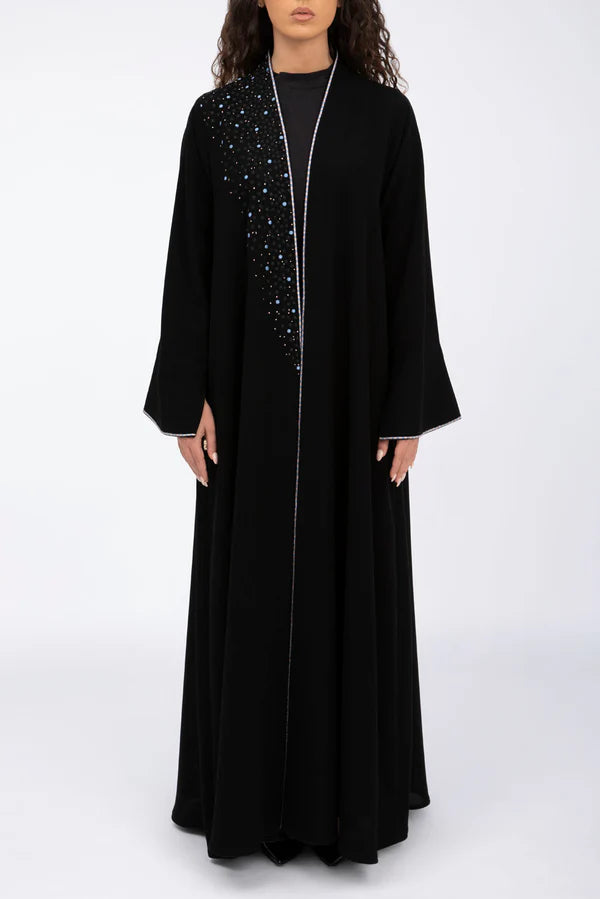 ED2315 COLORFUL ARTISANAL TOUCH SILK ABAYA