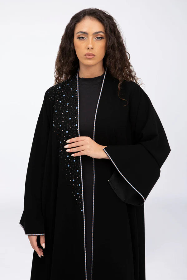 ED2315 COLORFUL ARTISANAL TOUCH SILK ABAYA