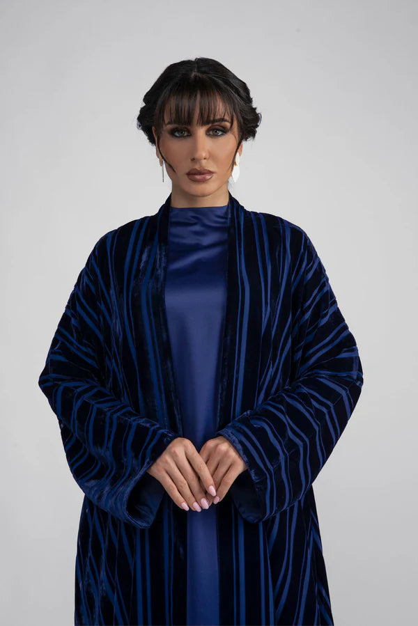 DC2301 BLUE THE VELVET STARLIGHT KIMONO