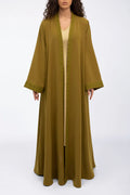 EDM2317-MUSTARD MOROCCAN FLARE ABAYA