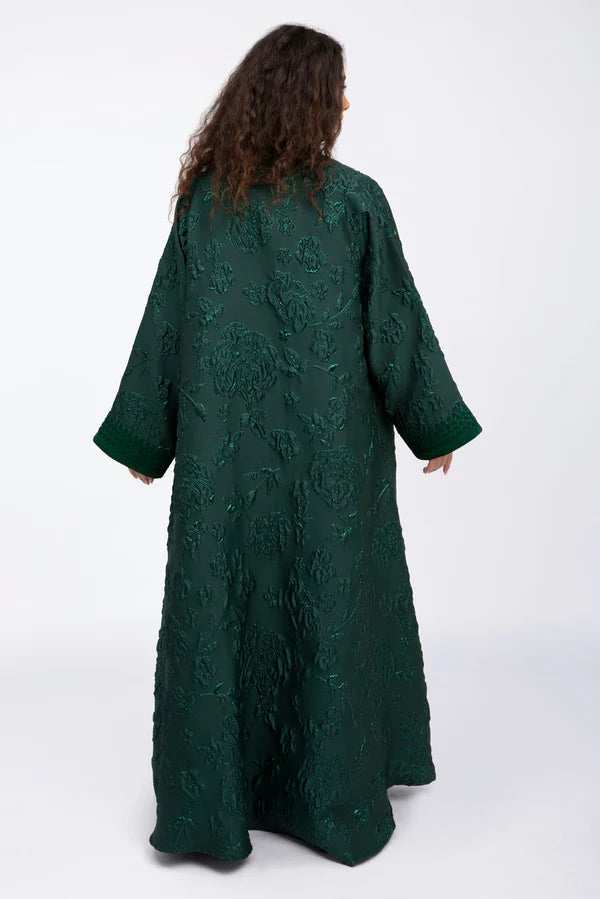 RMDHC2304-GREEN MOROCCAN FLAIR ESSENCE ABAYA