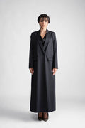 DCJ2303-BLACK REGAL ELEGANCE FULL LENGTH BLAZER