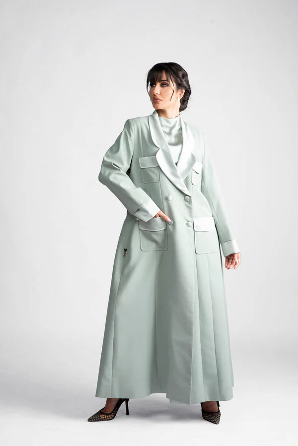 DCJ2301-SAGE GREEN UNLEASHED SOPHISTICATION CHIC BLAZER