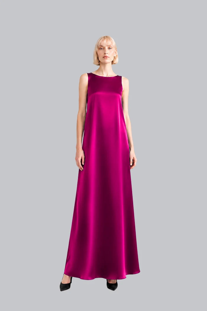 SLEEVELESS SILK MAXI DRESS INS2603SL