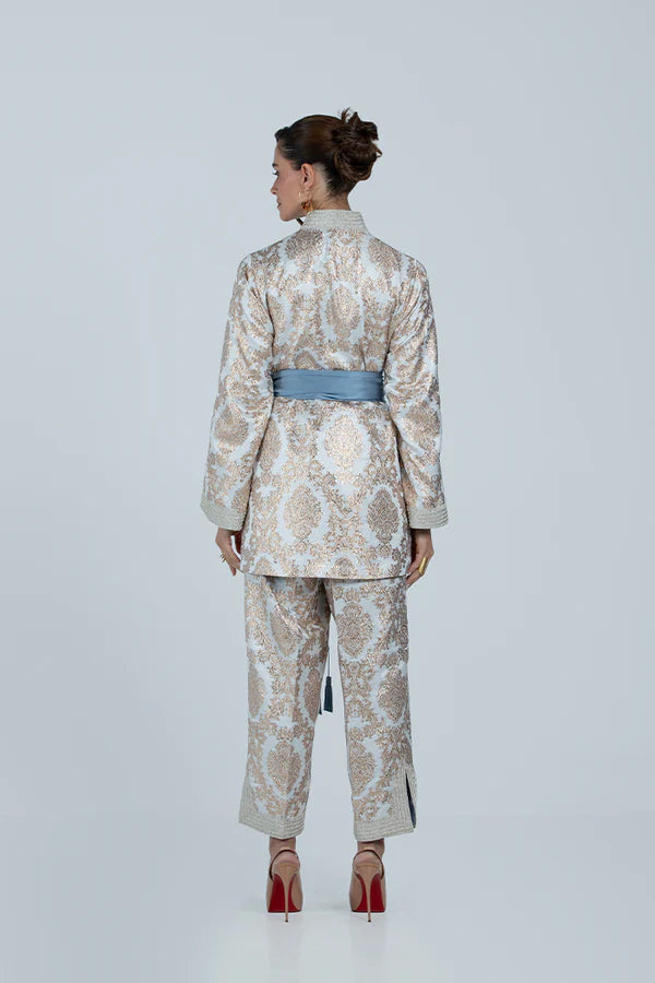 RMDTT2501-BLUE GLORY OF SERENITY TOP & TROUSER SET - LIMITED EDITION