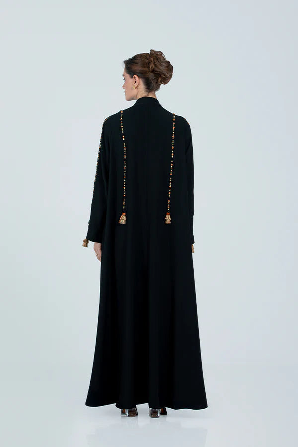 DC2514-DBRN THREADS OF SERENITY ABAYA