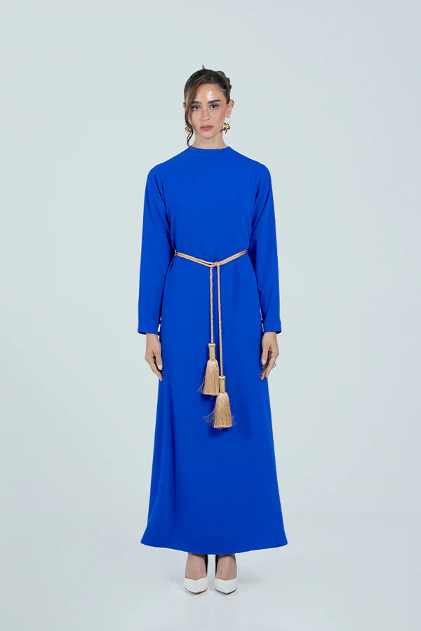 DCV2529-SAPPHIRE BLUE KIMONO GOLDEN BLOOM - LIMITED EDITION