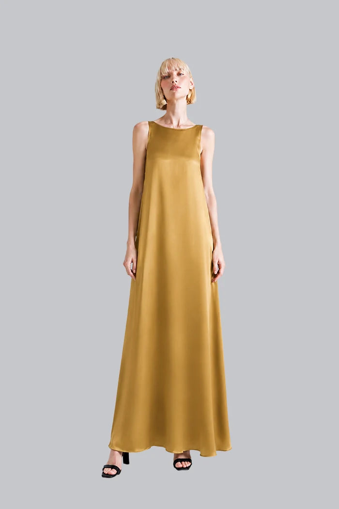 SLEEVELESS SILK MAXI DRESS INS2603SL