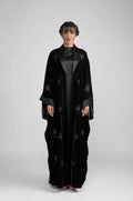 DCV2313 MONARCH BLACK VELVET ABAYA