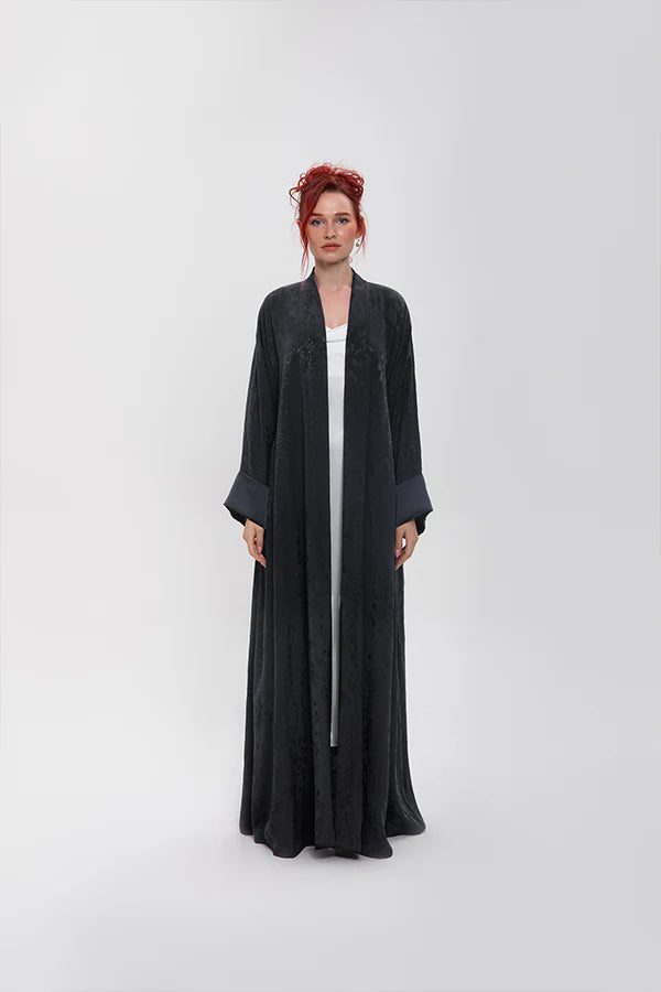 RTWS2407-DROP SHOULDER BLACK ULTIMATE GRACE ABAYA