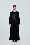 DC2515- NAVY BLUE / GREY THE ELEGANT SHADOWS ABAYA