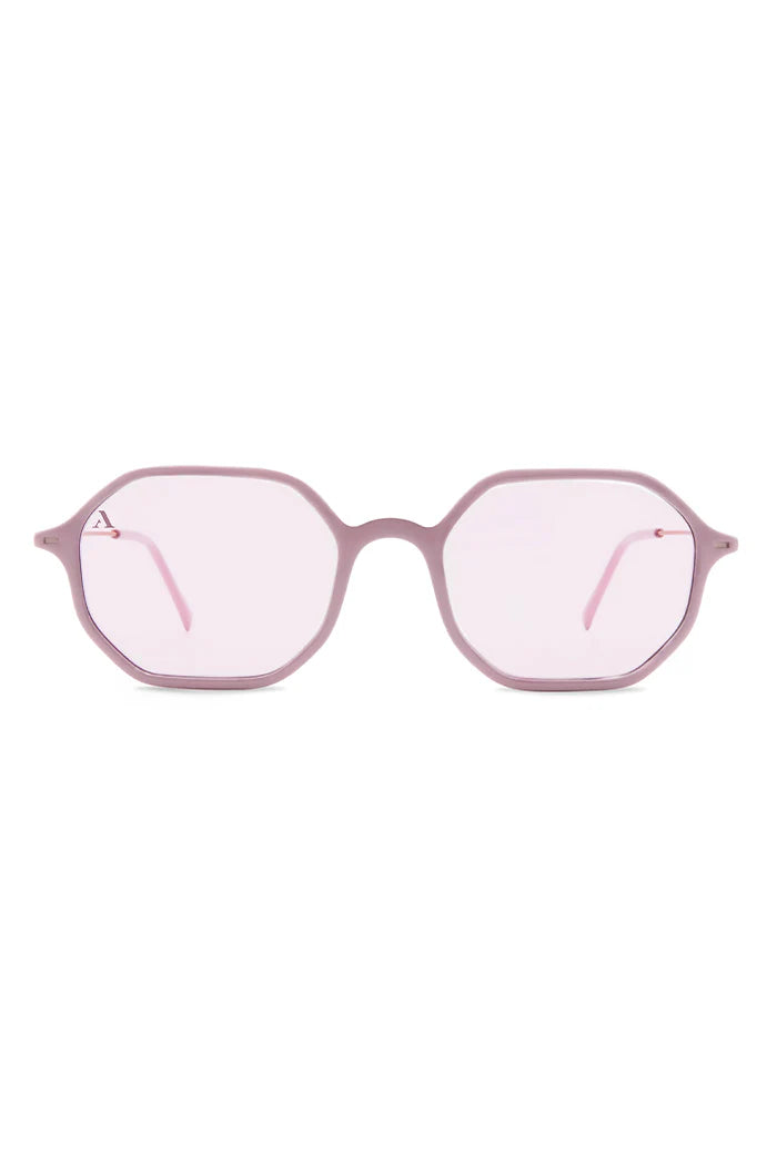 SUNGLASSES OCTAGONAL - SHINY PASTEL PINK