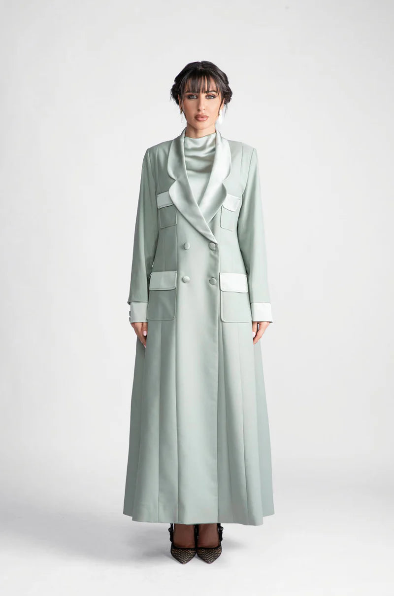 DCJ2301-SAGE GREEN UNLEASHED SOPHISTICATION CHIC BLAZER
