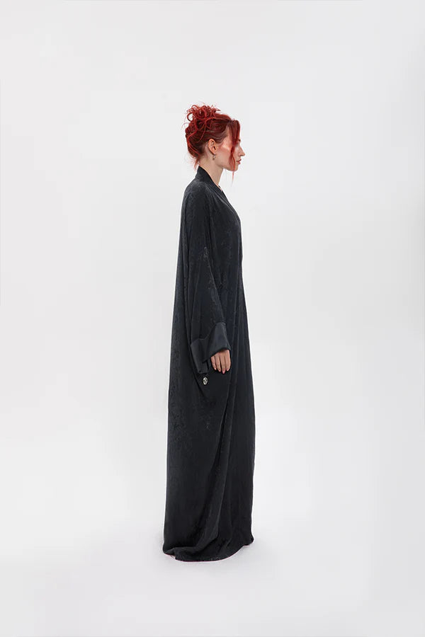 RTWS2407-DROP SHOULDER BLACK ULTIMATE GRACE ABAYA