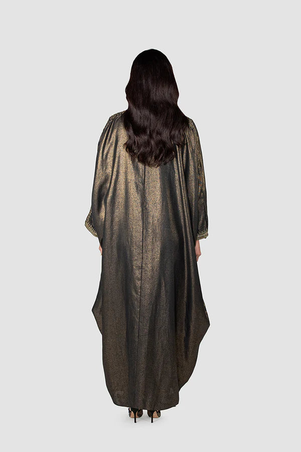 RMDM2401-GOLD DIAMOND WHISPER ABAYA- FULL SET