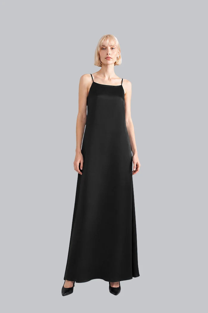 SPAGHETTI STRAP SILK MAXI DRESS INS2601SS