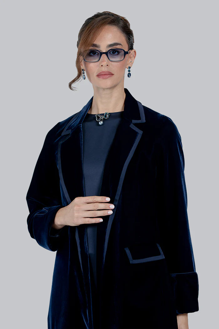 SUNGLASSES RECTANGULAR II - DARK BLUE WITH LIGHT BLUE