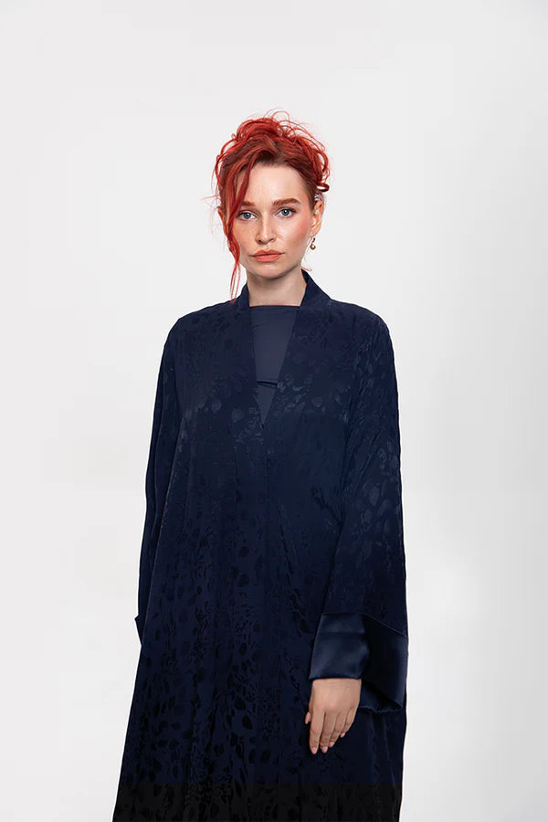 RTWS2405-FLARE KIMONO  BLUE ULTIMATE GRACE ABAYA