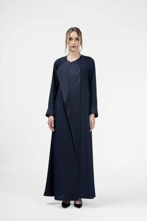 RMD2408-BL LUXURIOUS SPLENDOR ABAYA IN NAVY BLUE