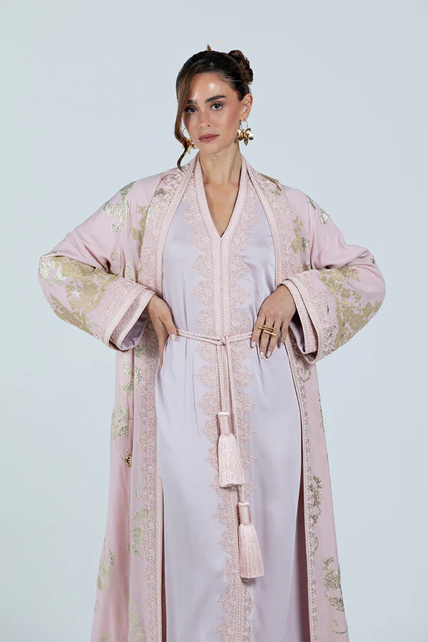 RMDCB2514 LIGHT PINK THE GILDED BLOOM KAFTAN - LIMITED EDITION