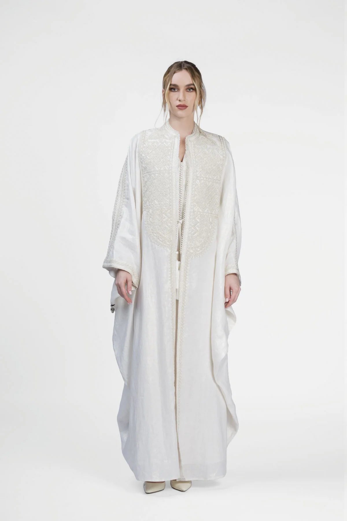 RMDM2401-OW DIAMOND WHISPER ABAYA- FULL SET
