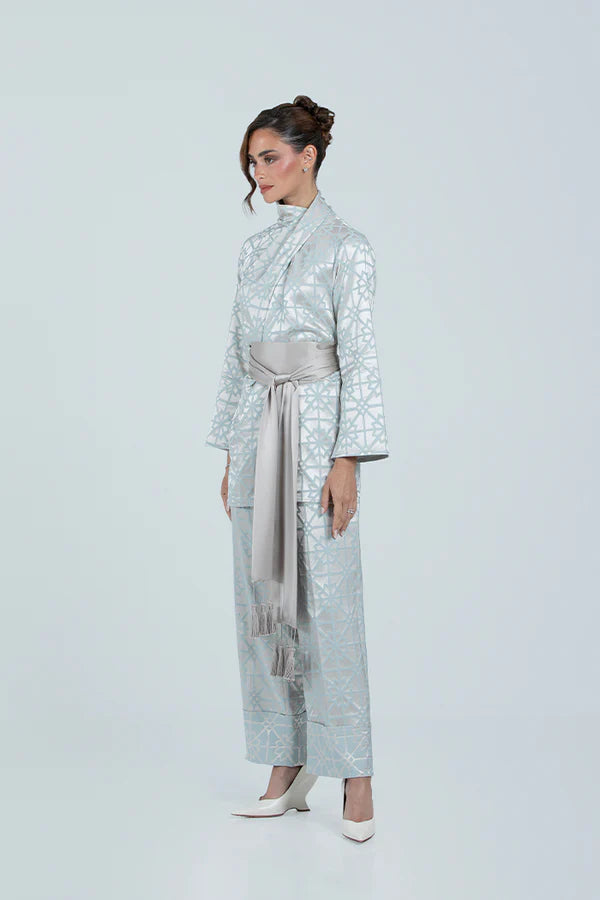 MNPF003-TT THE MOONLIGHT MOTIF WOVEN TOP & TROUSER SET
