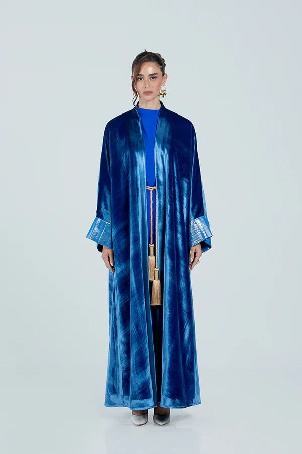 DCV2529-SAPPHIRE BLUE KIMONO GOLDEN BLOOM - LIMITED EDITION