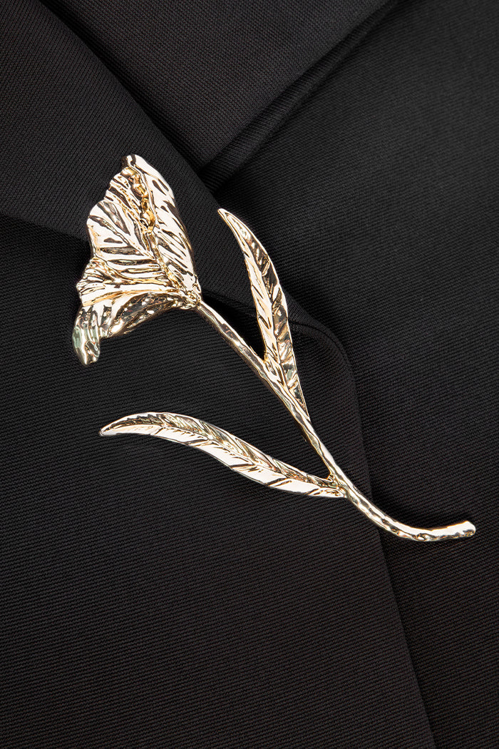 FLEUR SCULPTED BROOCH -A2601