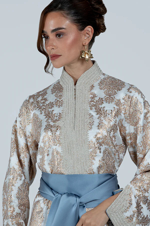 RMDTT2501-BLUE GLORY OF SERENITY TOP & TROUSER SET - LIMITED EDITION