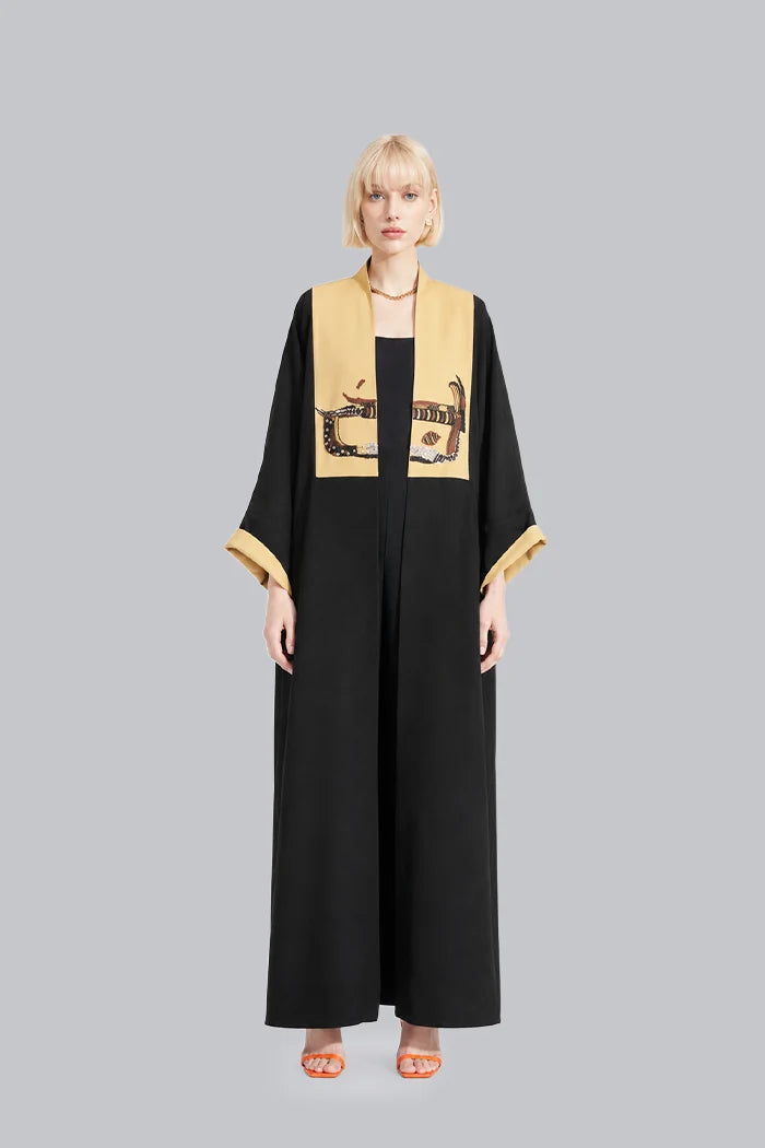 ESSENCE OF ART CALLIGRAPHY-INSPIRED ABAYA – A2201-B-MDS