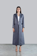 SM2504 - GREY MODEST SUIT SET WITH JACQUARD FINISH