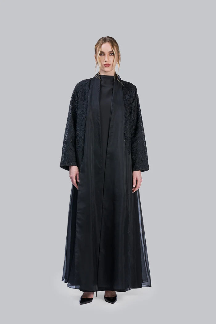 RMD2403 REGAL REFLECTION BLACK ABAYA