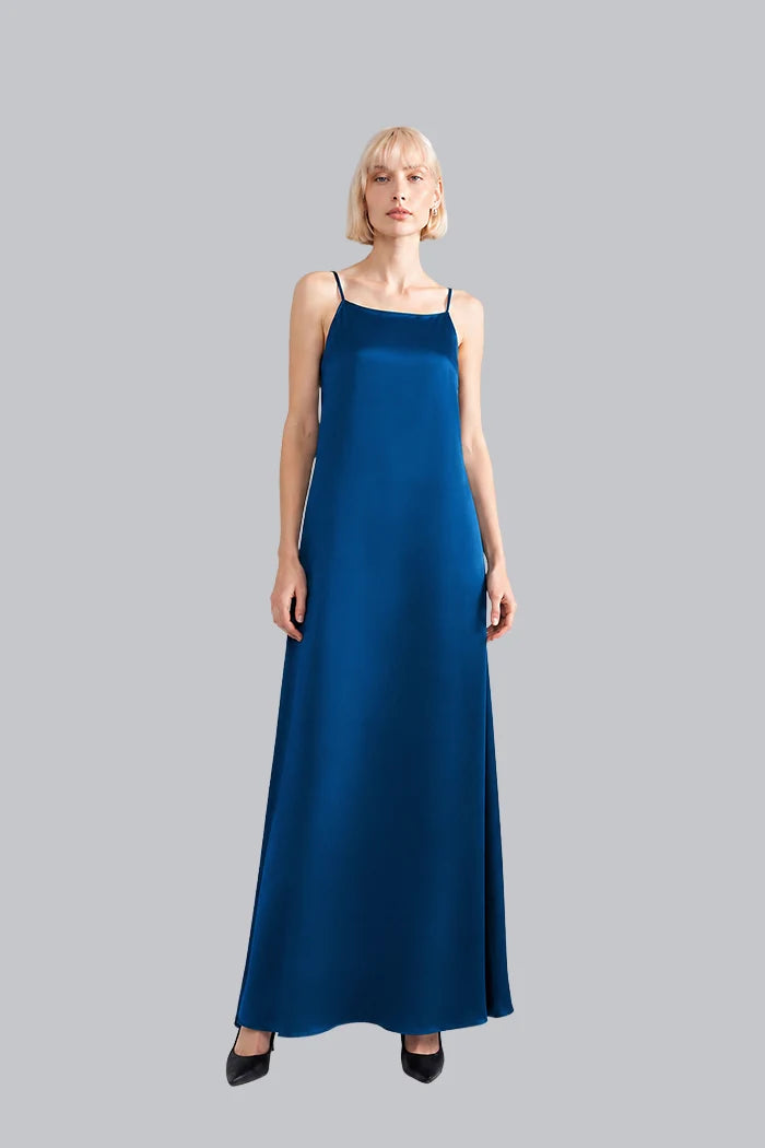SPAGHETTI STRAP SILK MAXI DRESS INS2601SS