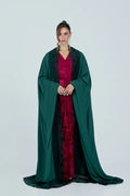DC2521-DEEP EMERALD ETHEREAL LACE ABAYA - LIMITED EDITION