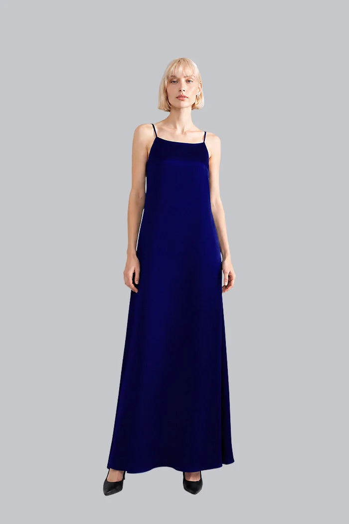 SPAGHETTI STRAP SILK MAXI DRESS INS2601SS