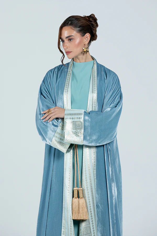 DCV2529-LIGHT BLUE KIMONO GOLDEN BLOOM - LIMITED EDITION
