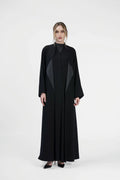 RMD2407 LAYERED ELEGANCE BLACK ABAYA