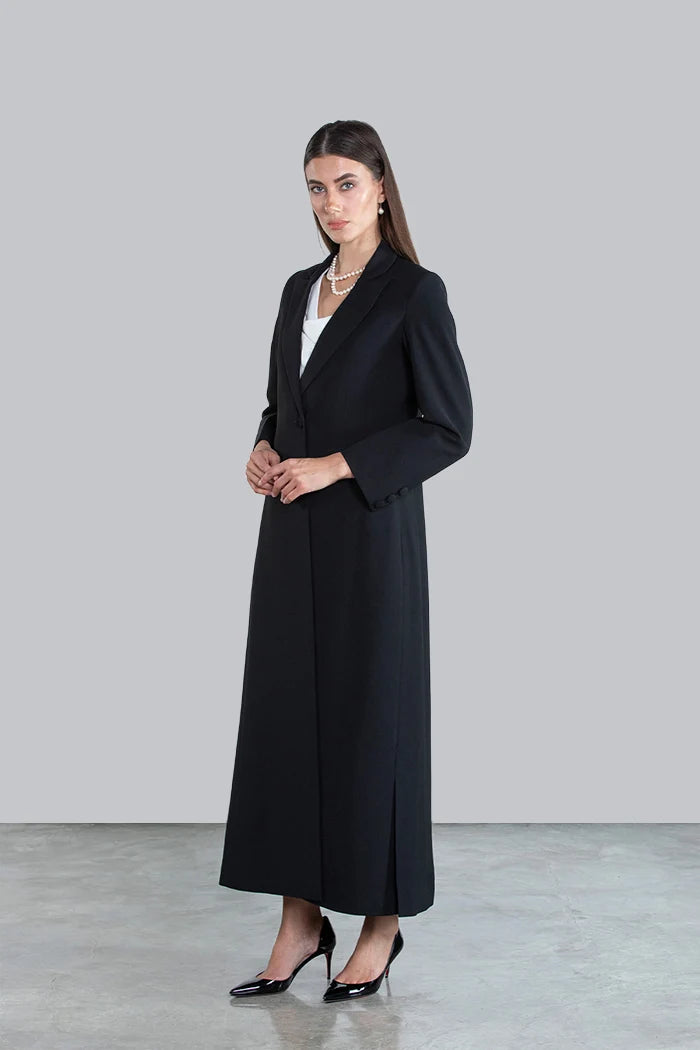 CHIC BLACK FULL LENGTH BLAZER AND TROUSERS SUIT DC2007