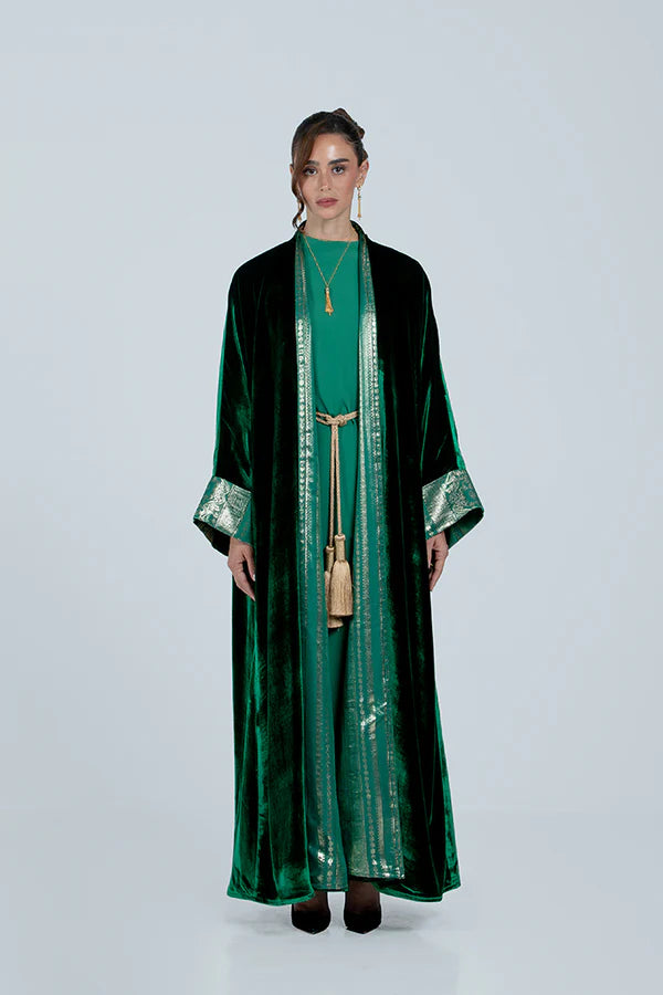 DCV2529-DARK GREEN KIMONO GOLDEN BLOOM - LIMITED EDITION
